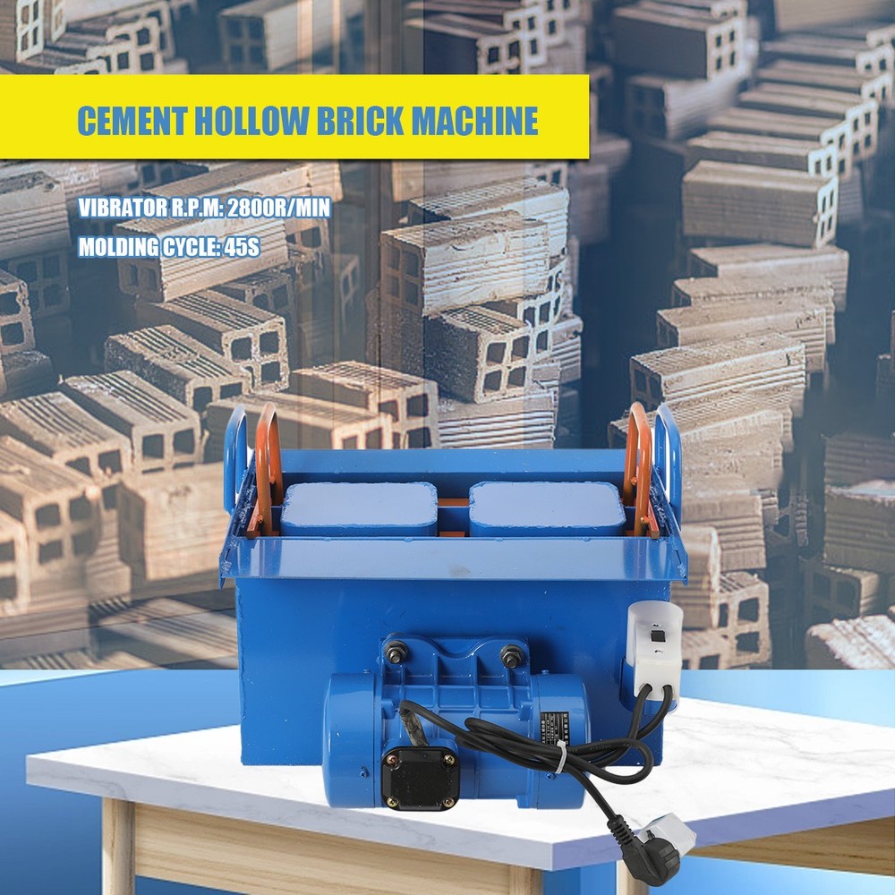 110V 550W Hollow Block Making Machine 2 Holes Brick Size 15.74X7.87X7.87inch