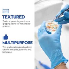 Blue Nitrile Disposable Gloves 3 Mil, Latex & Powder Free