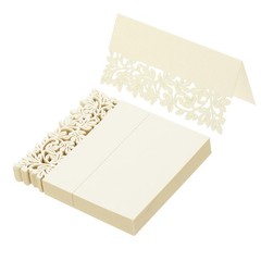 50 Pcs Place Cards, Leaves Table Place Cards, Beige