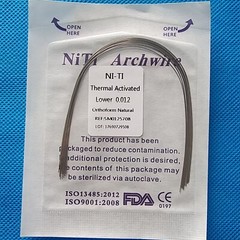 Dental Orthodontic Niti Thermal Activated Round Arch Wire Natural Form