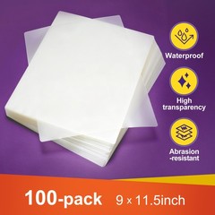 200 Pack 3 Mil 9 x 11.5″ Letter Size Thermal Laminating Laminator Pouches Sheets