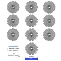 Dental Lab Diamond Wheel Disc Ultra-thin Double Side Grit Disk Cutting Tool 22mm