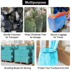 4 Rolls Hand Stretch Plastic Film Shrink Pallet Wrap 18″ X 1500 FT Shrink Wrap
