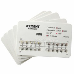 AZDENT Dental Orthodontic Bracket Braces Mini MBT 022 3-4-5 Hooks 20Pcs/Pack