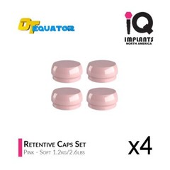 IQ-Rhein EQUATOR OD Secure Replacement Caps Soft, Pink 1.2kg/2.6lbs (4-Pack)