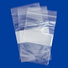 2″x3″ Reclosable 2MIL White Block Zip Writable Zipper Baggies Seal Lock Bags