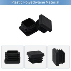 WZB 1 1×1 Square Tube End Cap Plastic Plugs 12 Pack, 1×1 1 Inch Square Tubing…