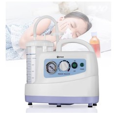 Portable Phlegm Suction Pump with Regulator Valve and Vacuum Gauge