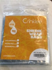100-6″x6″ SHRINK WRAP BAGS for packaging crafts, CDs, soaps, candles and more.