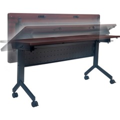Global Industrial Flip-Top Training Table 60″ x 24″ Walnut