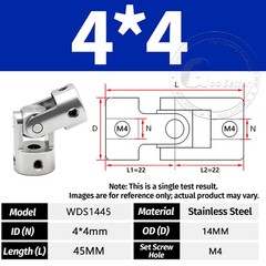 Stainless Steel Universal Flexible Shaft Coupling Coupler Motor Joint Connector