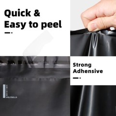 500 12×15.5 Poly Mailer Self Sealing Shipping Mailer Bags Black POLYSELLS