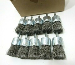 WEILER 10024 1″ .020 Stainless Crimped Wire End Brush BOX OF 10 – Made in USA
