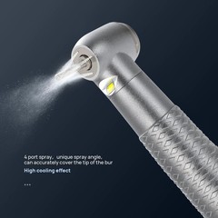 Dental LED E-generator High Speed Handpiece 4Holes 4-Port Spray SANDENT FG1.60mm