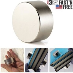 1.6inchx0.8inch Powerful Neodymium Rare Earth Large Cylinder Magnet N52 Round US