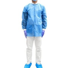 10-100Pcs Disposable Lab Jackets Unisex Hip-Length Lab Coats 45gsm (XL)