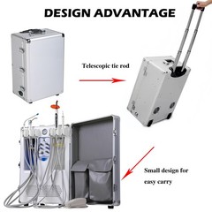 Portable Dental Delivery Unit Syringe Suction Turbine With Air Compressor 4Hole