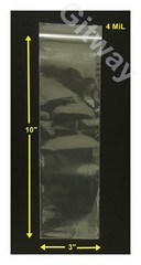 3″ x 10″ Set Reclosable Resealable Zip Top Lock Clear Plastic 3×10 Bags 4 MiL