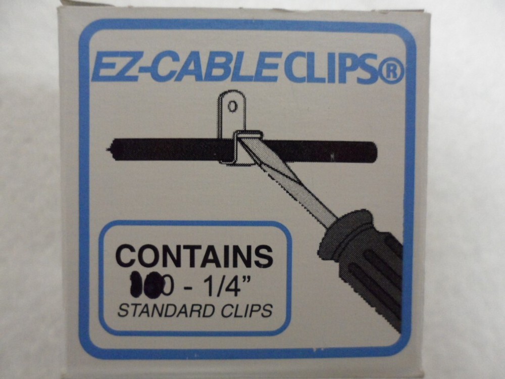 Jentec EZ Cable Clips 1/4″ 6,3mm Box of (100) Pcs. High Quality Metal Alloy