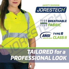 Printed Hi-Vis Lime Safety Workwear Short Sleeve Polo Shirt Top Reflective Tape