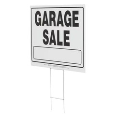 20 In. X 24 In. Corrugated Plastic Garage Sale Yard Sign and Holder