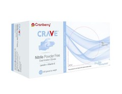 Cranberry Cr3555 Crave Nitrile Powder Free Examination Glove Xsmall Blue pack O