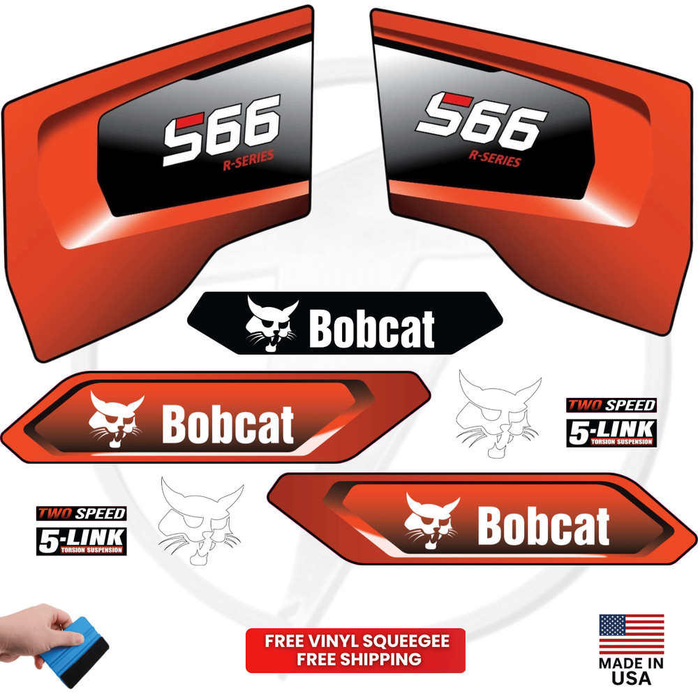 Fits Bobcat S66 Main Decals Skid Steer Stickers – Free Shipping – 3M Vinyl