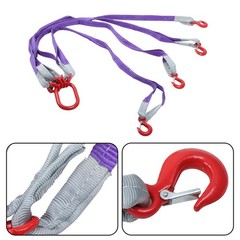 6600LBS Capacity 5FT Lifting Slings with G80 4 Legs Grab Hook and Adjuster