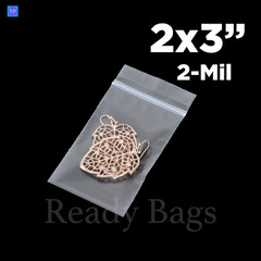 Small Clear Zip Lock 2×2″ 2×3″ Bags 2 Mil Reclosable Zipper Seal Jewelry Baggies