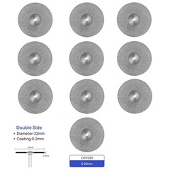 Dental Lab Diamond Wheel Disc Ultra-thin Double Side Grit Disk Cutting Tool 22mm