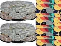 4″ Diamond Polishing Pad 54 PCS Grit 50 100 200 400 1500 Granite Concrete Glass