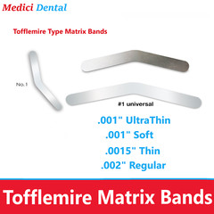 Dental Universal Matrix Bands Tofflemire Bands #1 .001″ UltraThin HO Bands Type