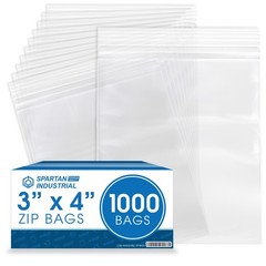 Spartan Industrial – 3” X 4” (1000 Count) 2 Mil Clear 3″ X 4″,