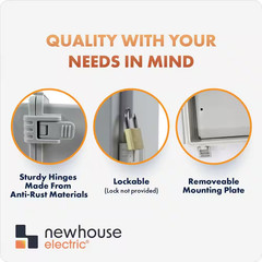 NEMA 4X 5.51 In. L X 7.87 In. W X 11.42 In. H PC Plastic Gray Weatherproof Elect