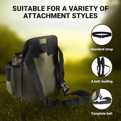 CKG Metal Detecting Finds Bag Waist Digger Tools Bag for Pinpointer, Green