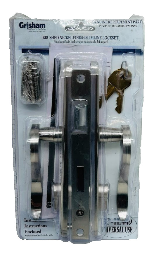 Grisham Slimline Double Cylinder Lockset (Brushed Nickel, Model BP IL449)