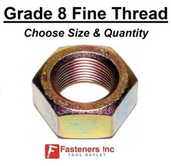 Zinc Plated Grade 8 Steel Hex Nuts Yellow Finished Nuts – 1/4″ to 2-1/2″