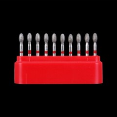 Dental Fine Grit Diamond Burs 379-023F Egg Football Shape for Cutting 10Pcs/PK