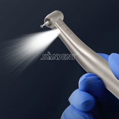 Dental 1:1 Fiber Optic LED Contra Angle Handpiece 4 Spray Push Button fit NSK fo