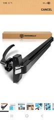 IRONWALLS Door Push Bar Panic Exit Device Aluminum w/ Handle Lever, Black 32-47”