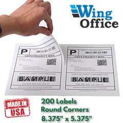 1000 / Shipping Labels / Wing Office / Premium Round Corner / Self-Adhesive