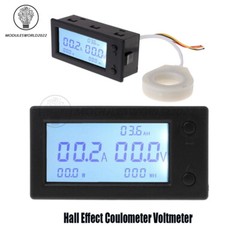 DC 300V 50/100/200/400A LCD Hall Coulomb Voltage Current Battery Power Meter
