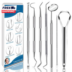 7Pcs Dental Tools Dental Pick Teeth Cleaning Tools Hygiene Kit
