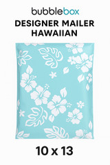 Hawaiian Teal Poly Mailers 10×13 Shipping Envelopes Cute Designer Bags Seal Self