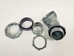 Unbranded 1-1/4″ Zinc Steel 90 Degree Liquid-Tight Connector