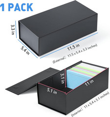 3×5 Index Card Holder Card File Box Organizer, Hold 1200 3×5-Inch Flash Cards…