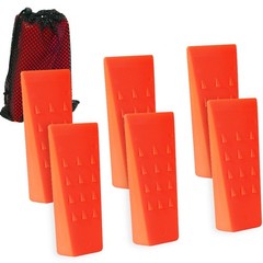 6 Pack Tree Felling Wedges with Spikes 5.5” Storage Bag and 6 Dogs