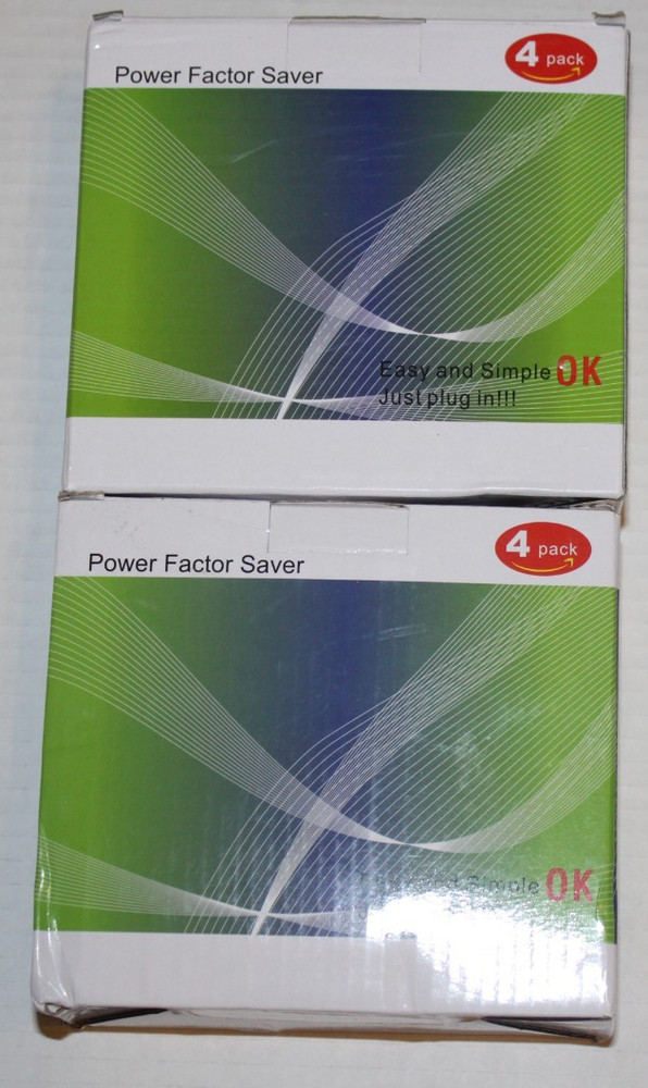 Power Factor Savor plug ins 8- Pack Lot of 2 NEW Electricity Saving Plug