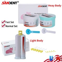Putty PVS VPS Impression Material Base Normal Set 2*400g /Light 2*25ml Cartridge