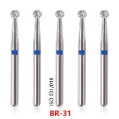 100pcs SANDENT Dent Diamond Burs For High Speed Handpiece Friction Grip 1.60mm